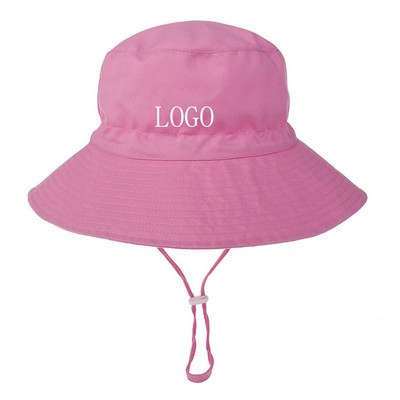 Adjustable Toddler Sun Hat, Wide Brim Bucket Hat