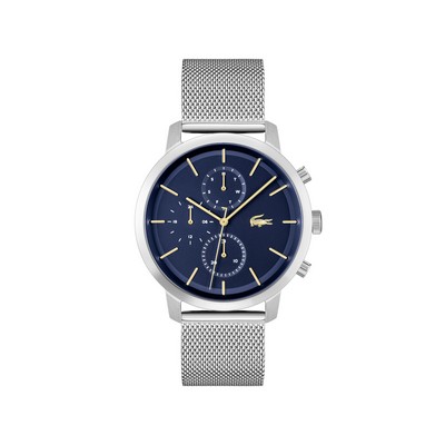 Lacoste™ Replay Gents Blue Dial Stainless Steel Watch w/Mesh Bracelet