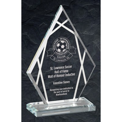 Argentina Clear Glass With Mirror Accents, Award Trophy, x7