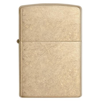 Genuine Zippo windproof lighter - Armor Tumbled Brass