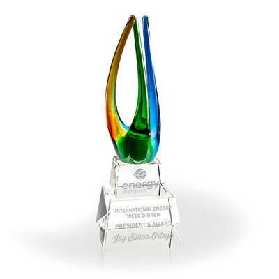 Owen Art Glass Award - Stacked Pyramid Base