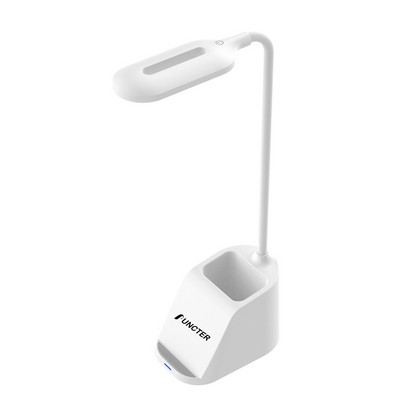 10W 3-Level Brightness LED Desk Wireless Charger Lamp W/Pen Holder