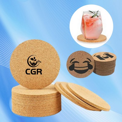 Eco-Friendly Cork Beverage Coasters