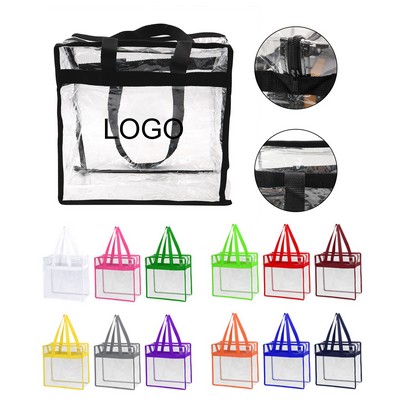 PVC Clear Transparent Tote Bag With Zipper