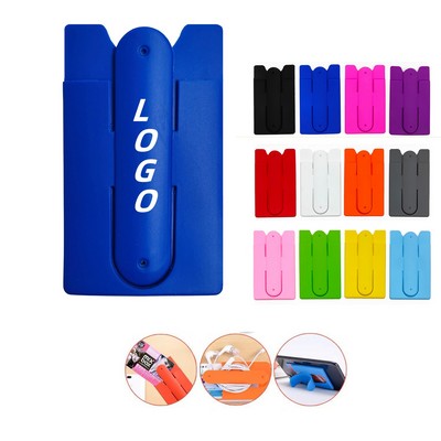 Silicone Kickstand Phone Wallet & Stand