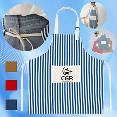 Culinary Style Cotton-Linen Cooking Apron