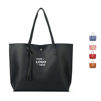 Large Capacity PU Tassel Women's Shoulder Bag