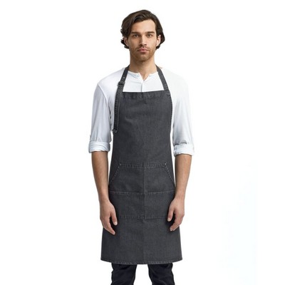 Artisan Collection By Reprime Unisex Jeans Stitch Denim Bib Apron