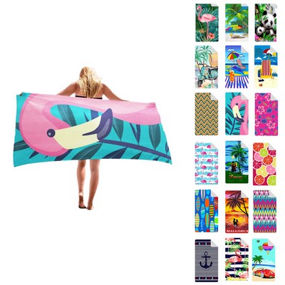 35" X 67" Microfiber Beach Blanket/Towel (Custom)