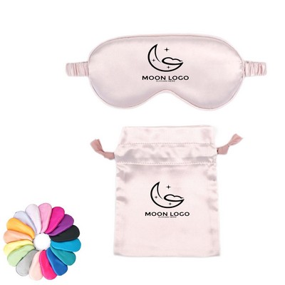 Satin Sleeping Eye Mask with drawstring pocket