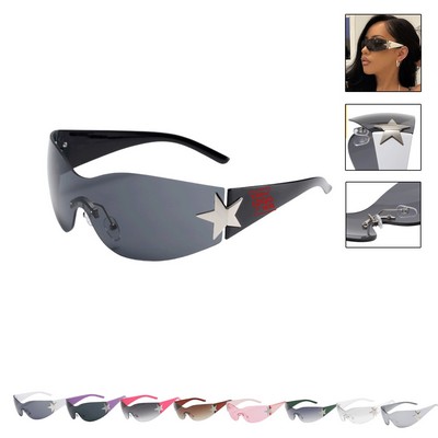 Aesthetic Rimless Sunglasses for Women