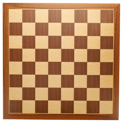 Deluxe Walnut Wood Veneer Chess Board - 18 in.