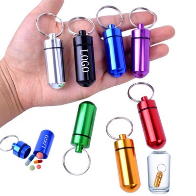 Aluminum Pill Holders Keychain