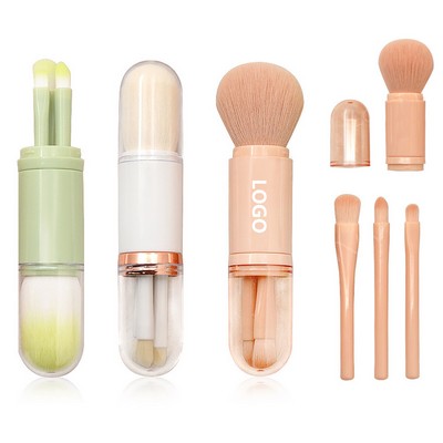 4 In 1 Travel Makeup Brushes Set