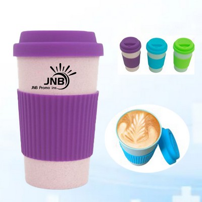 Eco-friendly Wheat Straw Cup with Lid