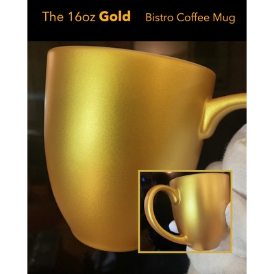 Gold 16 oz Bistro Coffee Mug