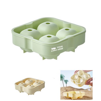 4-Ice Ball Tray W/ Removable Lid