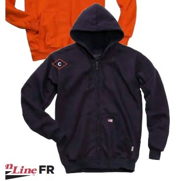 Union Line™ FR Ultrasoft Full Zip Hooded Sweatshirt -Orange