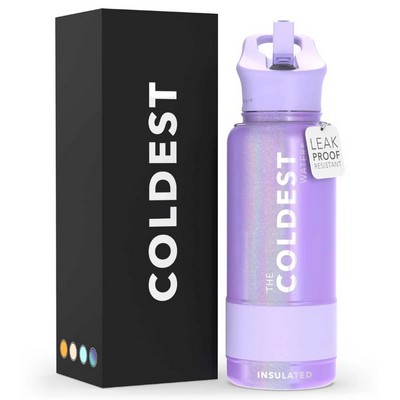 32 Oz. Coldest® Sports Bottle w/Standard Mouth Straw Lid