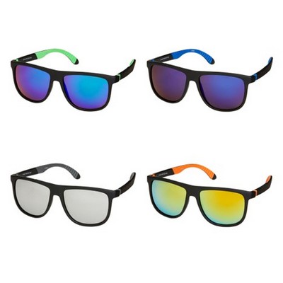 805 Square Wrap Two Tone Sunglasses