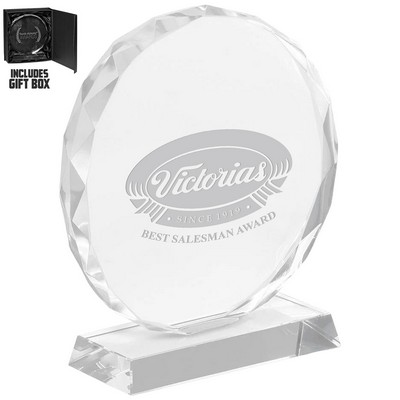 Round Edge Branded Crystal Glass Awards