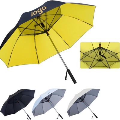 Rechargeable Straight Handle Umbrella With Fan