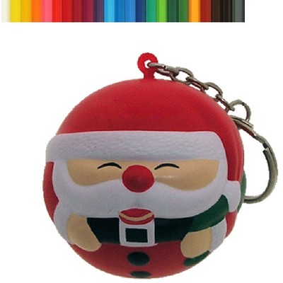 Santa Claus Ball Stress Ball Keychain