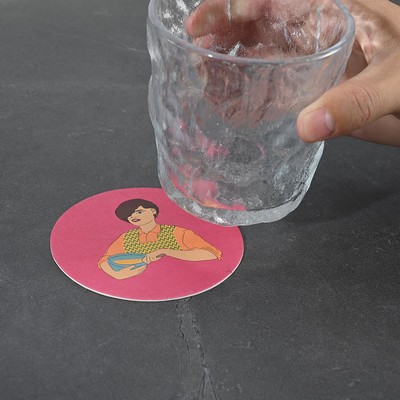 Round Disposable Absorbent Paper Coaster