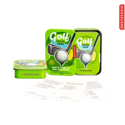 Kikkerland Golf Trivia Card Game in Tin