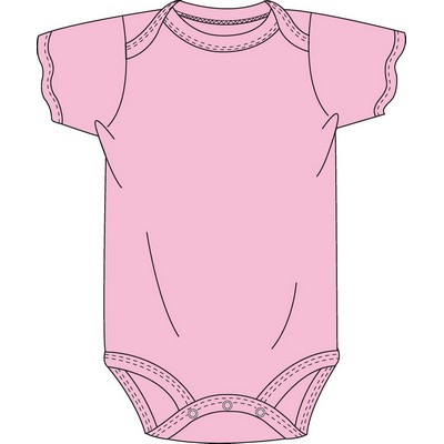 Short sleeve onesie-ASSORTED COLORS Interlock, Cotton