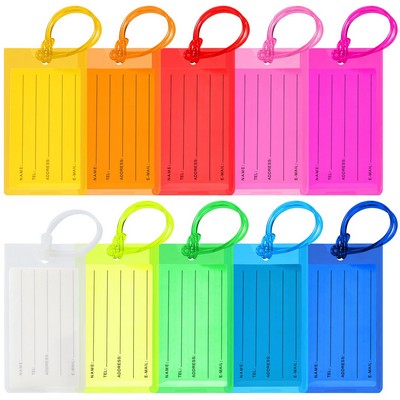 Clear PVC Luggage Tag with Loop Strap