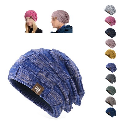 Knitted Thick Slouchy Skull Cap