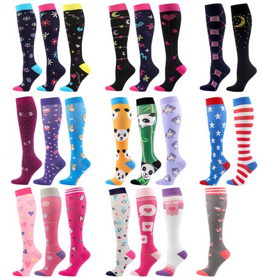 Jacquard Sports Compression Socks