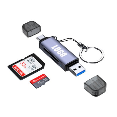 Micro SD Card Reader with Keychain