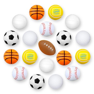 Assorted Pu Foam Sports Balls – Stress Relief Toys