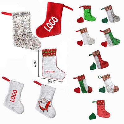 Reversible Sequin Christmas Stocking