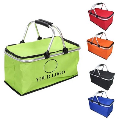 Aluminum Folding Picnic Basket