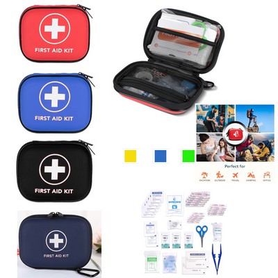 36Pc First Aid Kit With Eva Soft Zipper Case