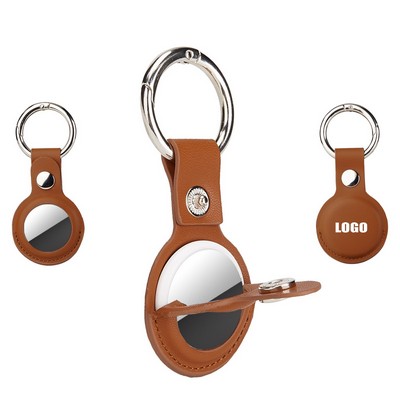 PU Leather Airtag Holder Key Ring