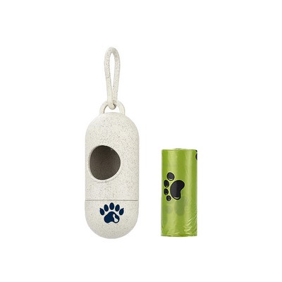 Straw Eco Biodegradable Bone Shaped Dog Bag Dispenser