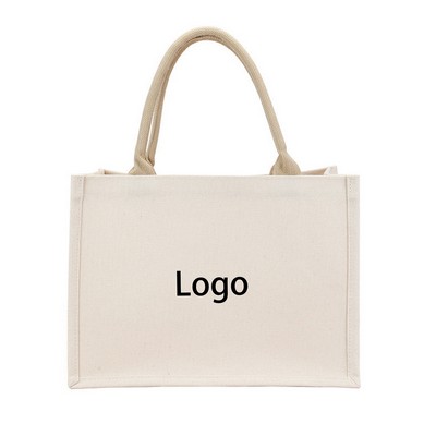 Recycle Economy Natural Canvas Shopping Convention Tote Bag