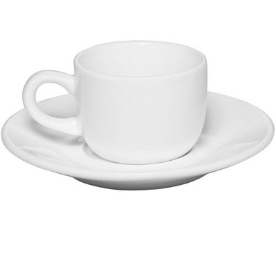 Porcelain Espresso Cups with Saucer - 2.5 oz