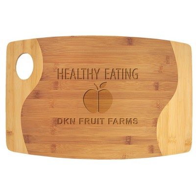 17.75" x 11.75" Bamboo 2-Tone Cutting Board