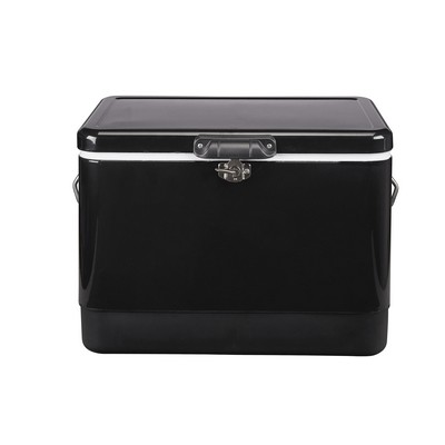 Retro Cooler Camper 54L Vintage Cooler - Black