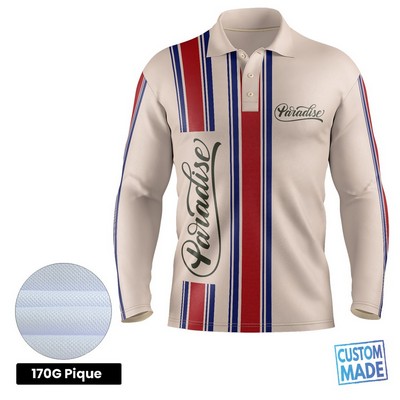 Unisex and Kids' Full Sublimation Quarter Zip Pullover - Pique