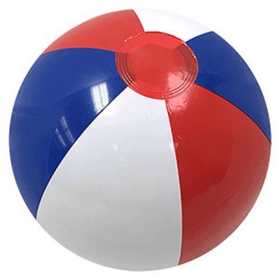 16" Inflatable Beach Ball (Blue/Red/White)