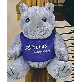 Continental Series Rhino Stuffed Animal w/Shirt (6")