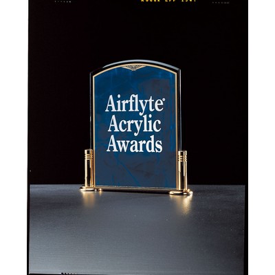 Airflyte Sapphire Blue Marble Design Acrylic Award (6"x7")