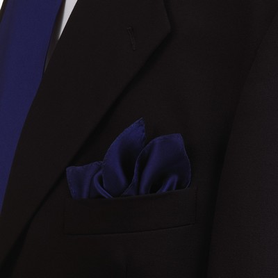 Navy Blue Silk Pocket Square