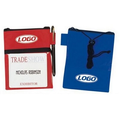 Trade Show Badge Holder w/ Two Clear Pockets